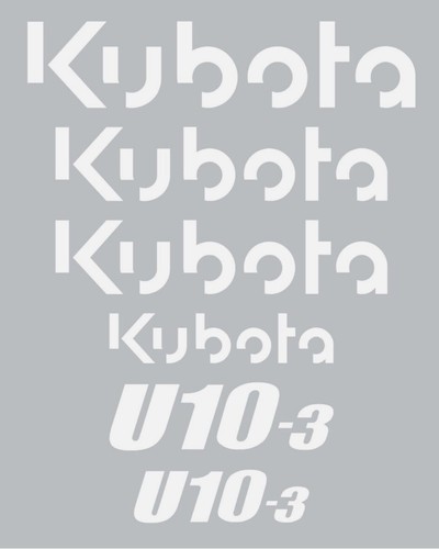 Kubota digger u10 - u10-3, sticker