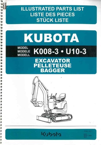 Kubota excavator k008 u10 - kubota, u10-3