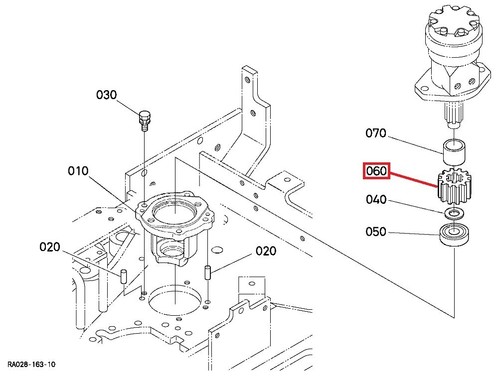 6919117140 swivel gear - gear, fits